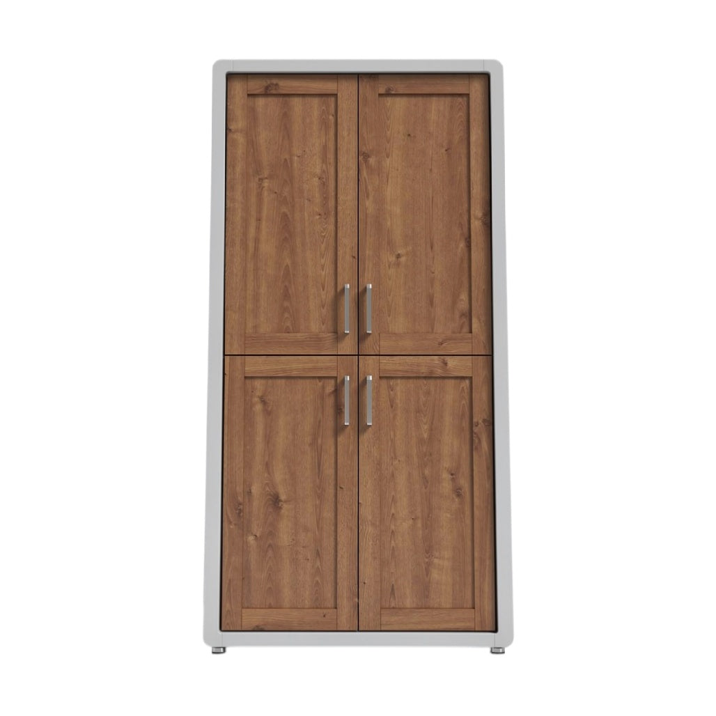 **Technische Titel in het Nederlands: Moderne houten kast met dubbele deuren**