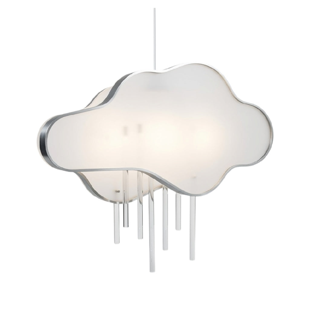 **Technische titel in het Nederlands: 'Moderne Hanglamp in Wolkvorm met Transparante Accenten'**